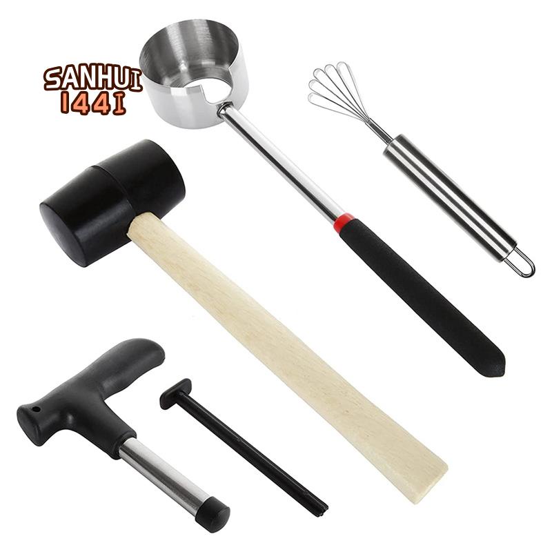 Bộ dụng cụ mở dừa 5 gói cho dừa non bộ dụng cụ mở dừa bằng thép không gỉ coco jack opener kit
