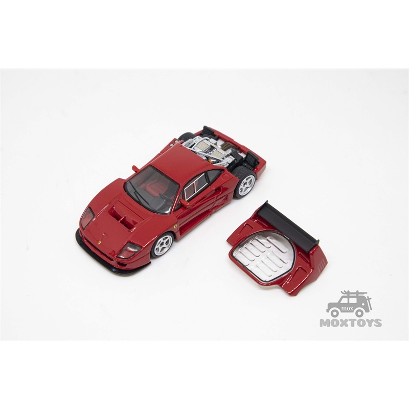 Stance hunters sh 1:64 f40 lm red với bạc / đen với xe mô hình diecast cuộn màu đen
