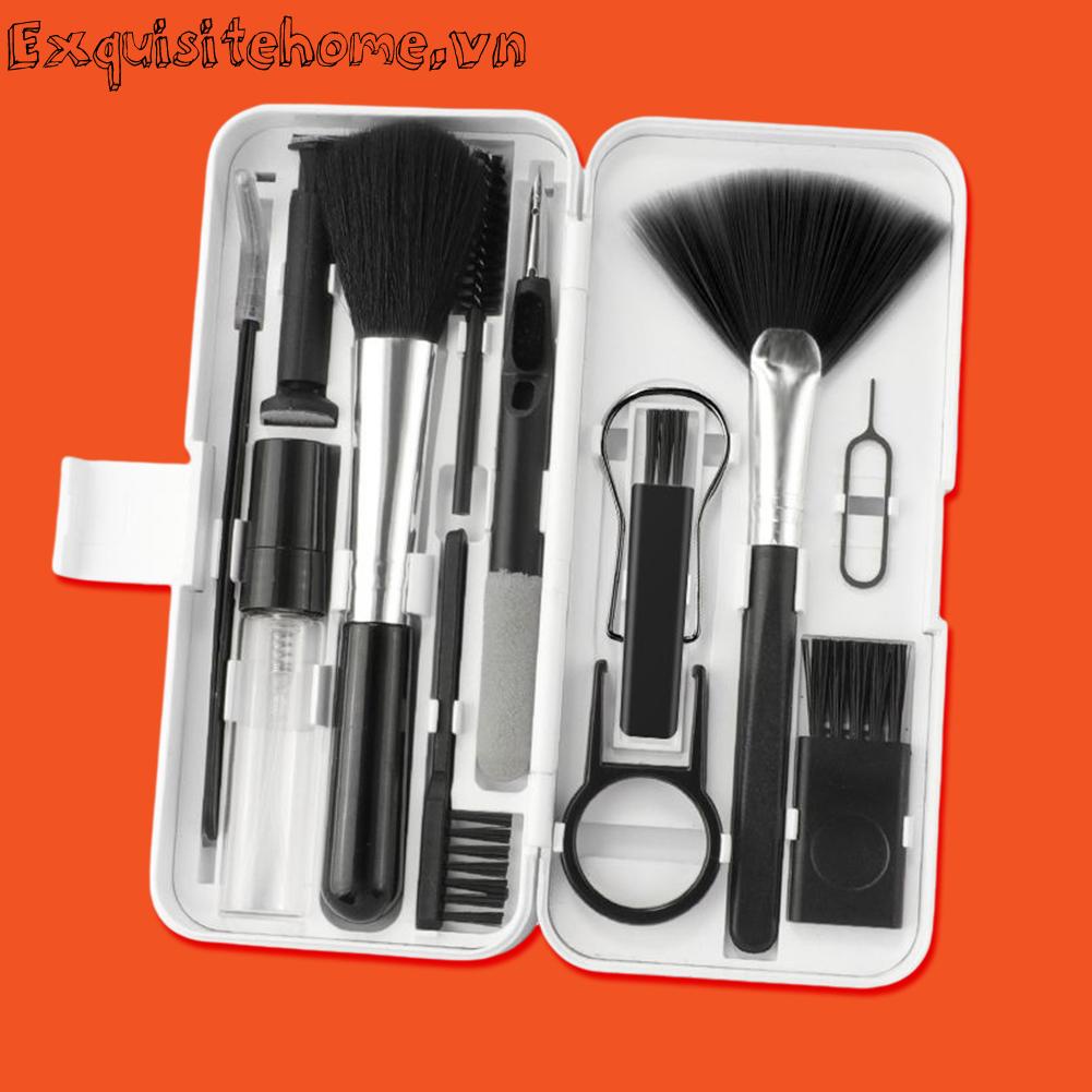 Bộ bàn chải làm sạch bàn phím máy tính 18-trong-1 chống bụi cho máy ảnh video máy tính bảng