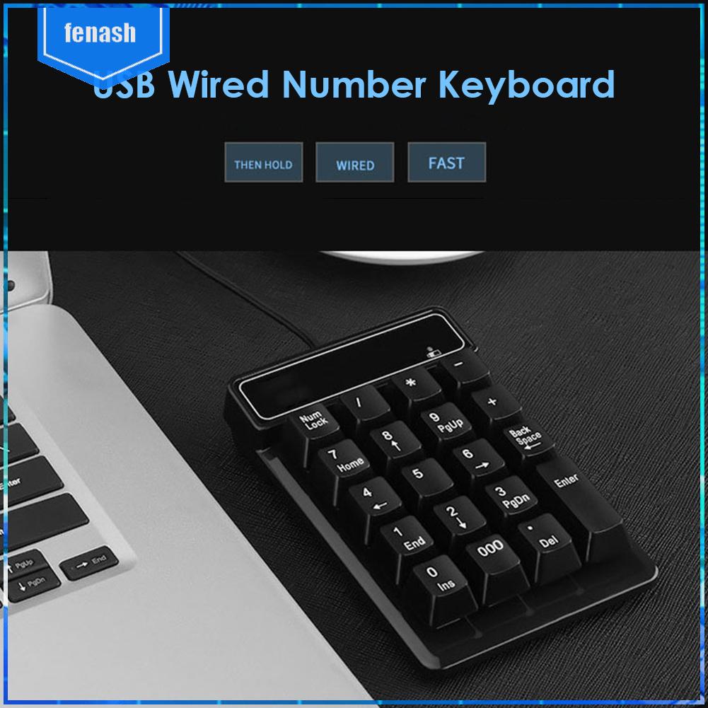 19 phím bàn phím số có dây usb bàn phím cơ numpad cho máy tính xách tay