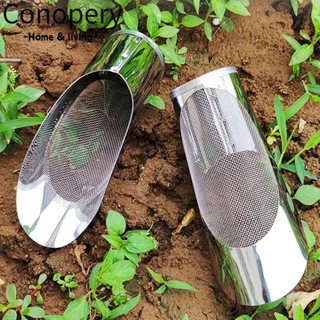 Conopery Xẻng thép không gỉ, dụng cụ cầm tay làm vườn bộ lọc thuổng vườn, chậu hộ gia đình trồng cây xô tự làm nới lỏng đất cấy rây xẻng cây mọng nước