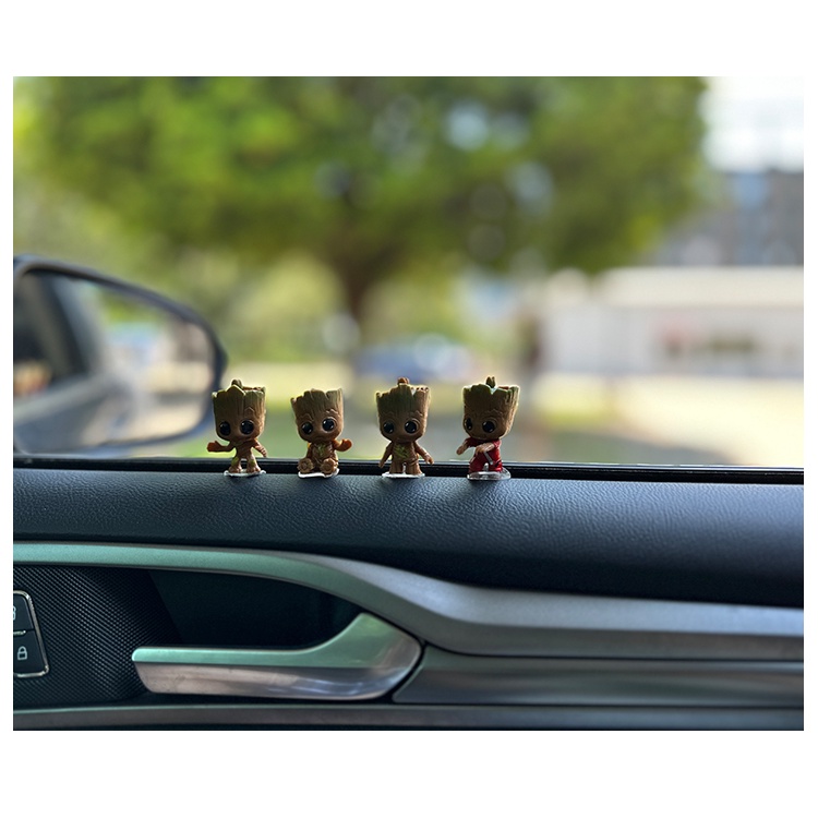 Guardians of the galaxy tree hình groot car center console đồ trang trí phim hoạt hình dễ thương xe búp bê đồ trang trí chữa bệnh xe hơi phụ kiện làm bằng tay