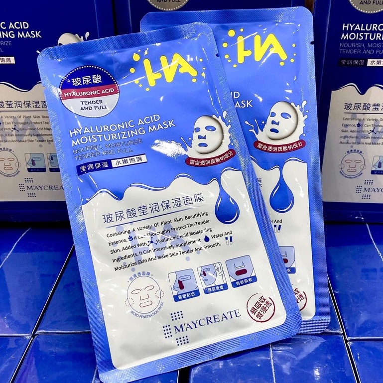 [ Hộp 20 miếng ] Mặt nạ HA MayCreate 2 màu Xanh Tím dưỡng ẩm cấp nước | BigBuy360 - bigbuy360.vn