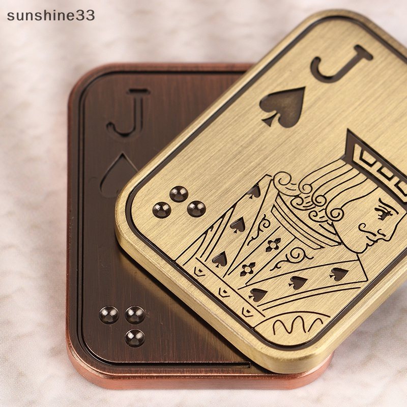 Su slider poker a k metal push card spinners antistress papa deion hand spinner đồ chơi giảm căng thẳng n