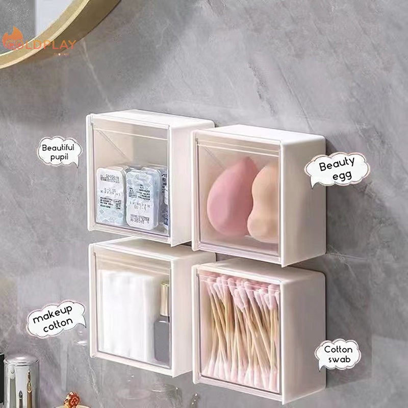 Treo Tường Hộp lưu trữ Vỏ Sò Thiết kế nhựa bông giữ tăm bông lưu trữ mới