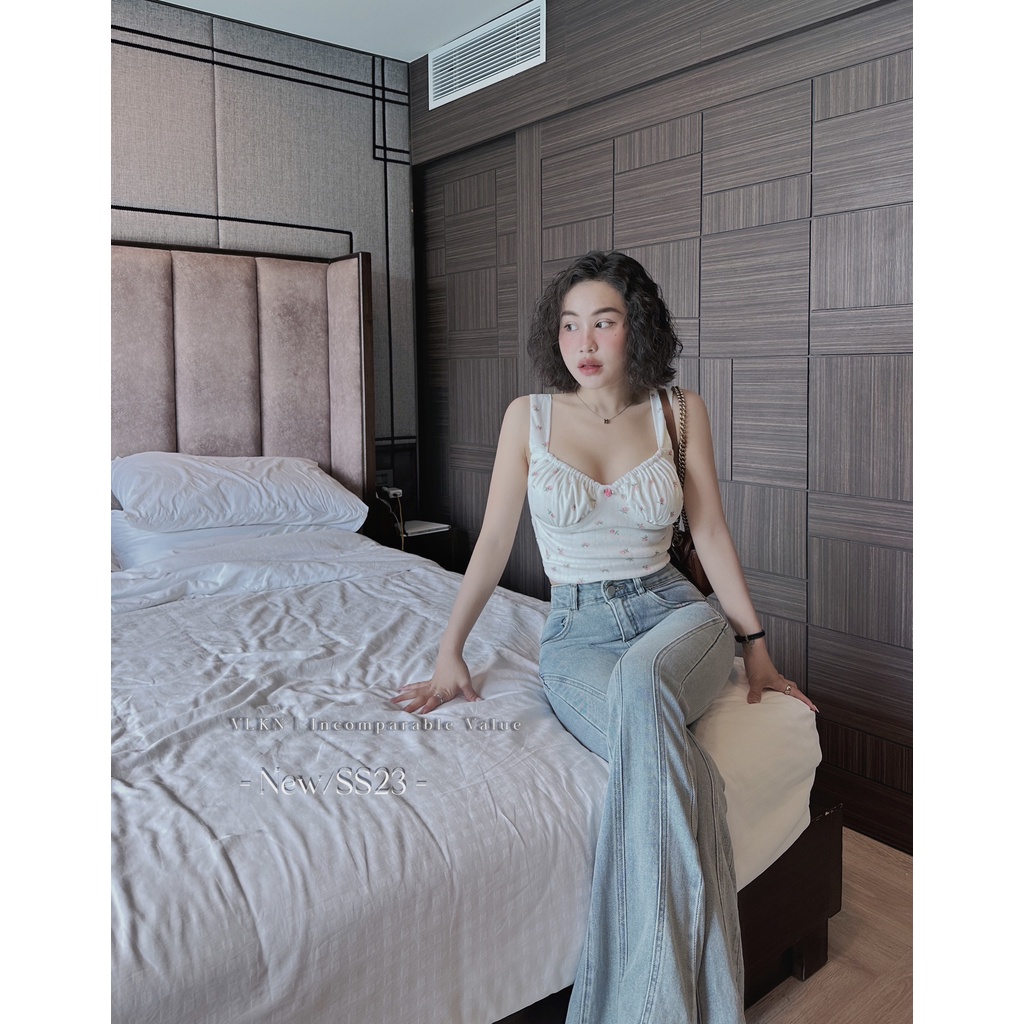 Áo hoa nhí dúm ngực 2 dây