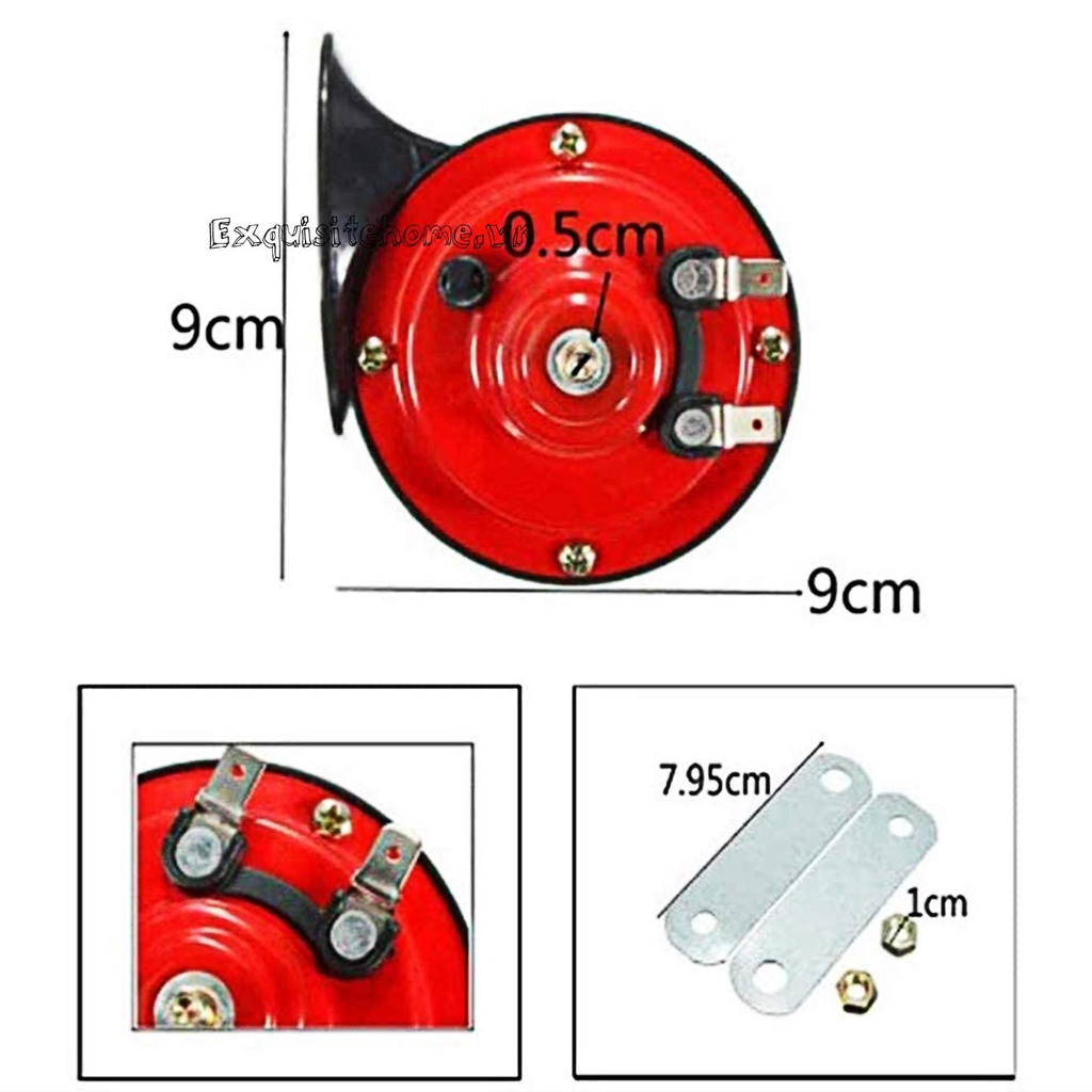 Còi điện tử loa cảnh báo âm thanh bass 120db cho xe tải ô tô xe máy