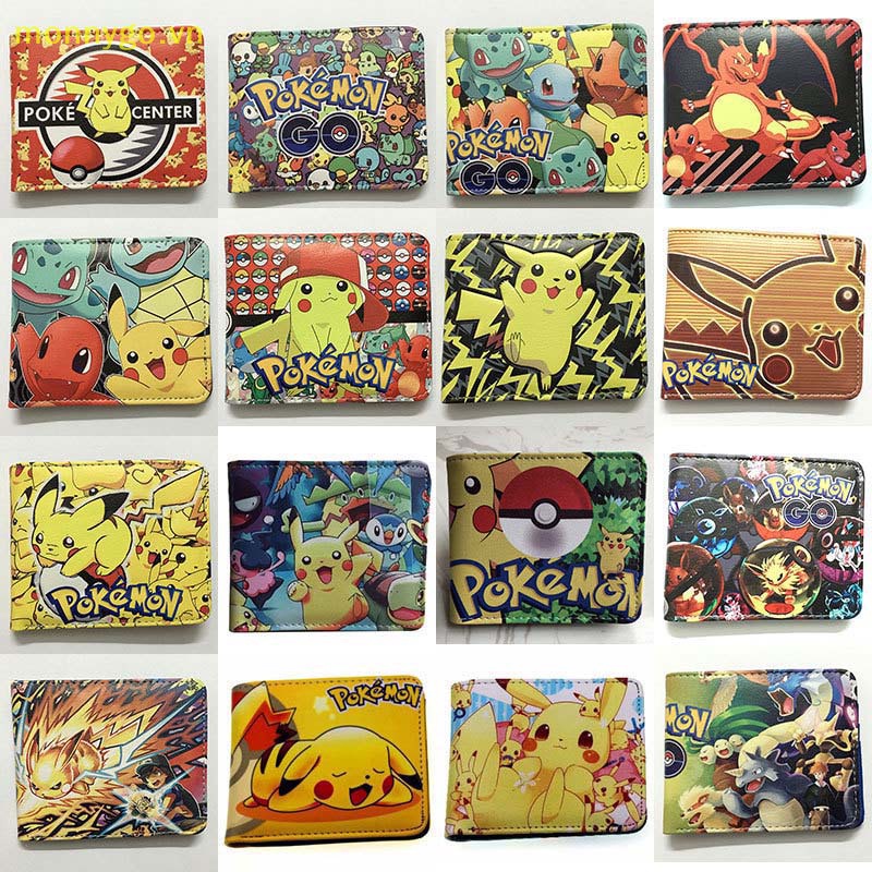 Monnygo Ví Nhỏ Đựng Tiền Hình pikachu anime pokemon Cho Bé Trai Và Bé Gái vn