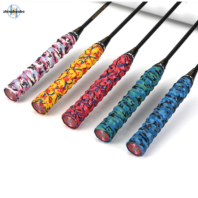 Zhin camouflage handle tape dày anti-slip thấm hút mồ hôi băng quấn mồ hôi cho vợt cầu lông tennis
