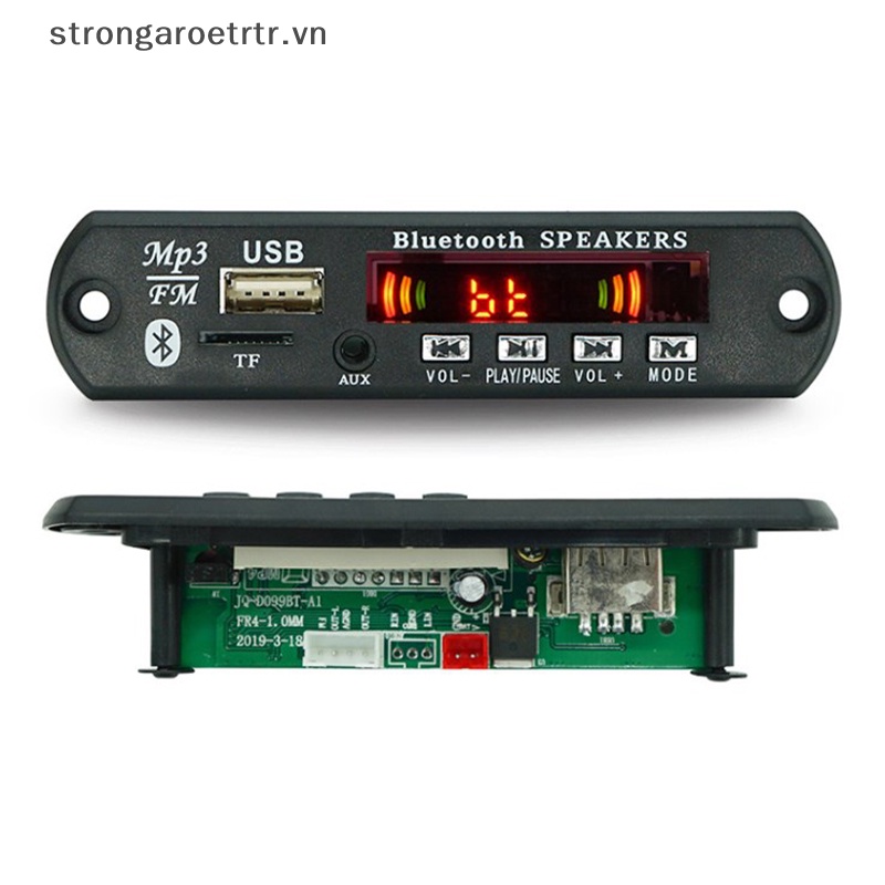 Strongaroetrtr wireless bluetooth 5.0 5v mp3 board car audio usb tf fm radio module máy nghe nhạc mp3 có điều khiển từ xa vn