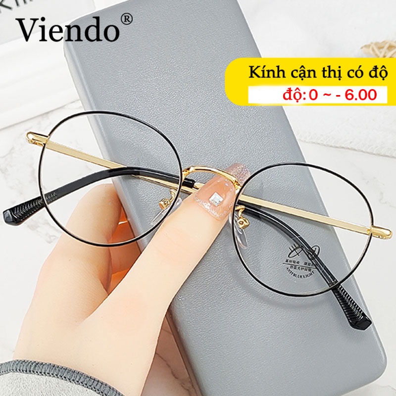 Kính Mắt Gọng Kim Loại VIENDO Chống Tia UV Chống Ánh Sáng Xanh Thời Trang Cho Nam Aà Nữ(Có Thể Cắt Cận Thị Ống Kính)