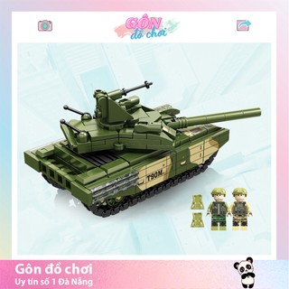 Mô hình xe tăng lắp ráp tank chiến đấu đồ chơi cho bé trai thông minh Gôn đồ chơi