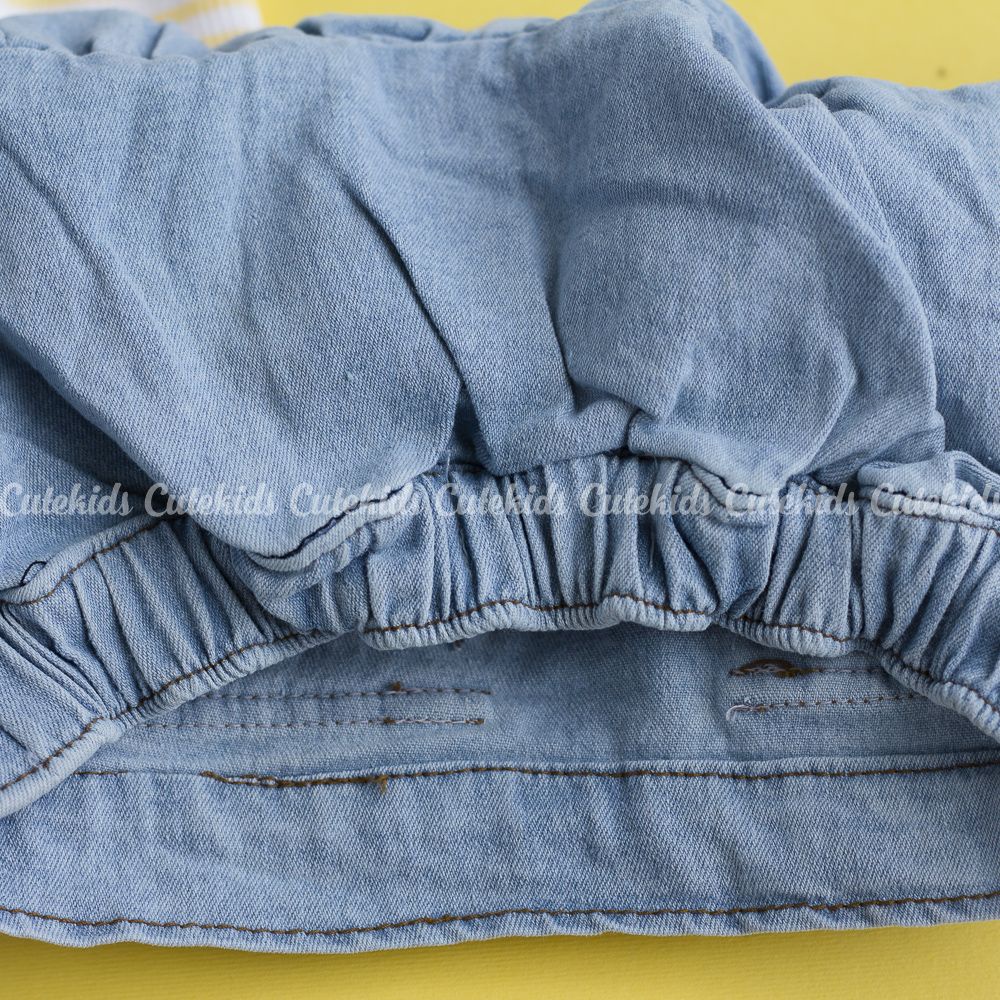 Chân váy jeans thun Mango xuất xịn