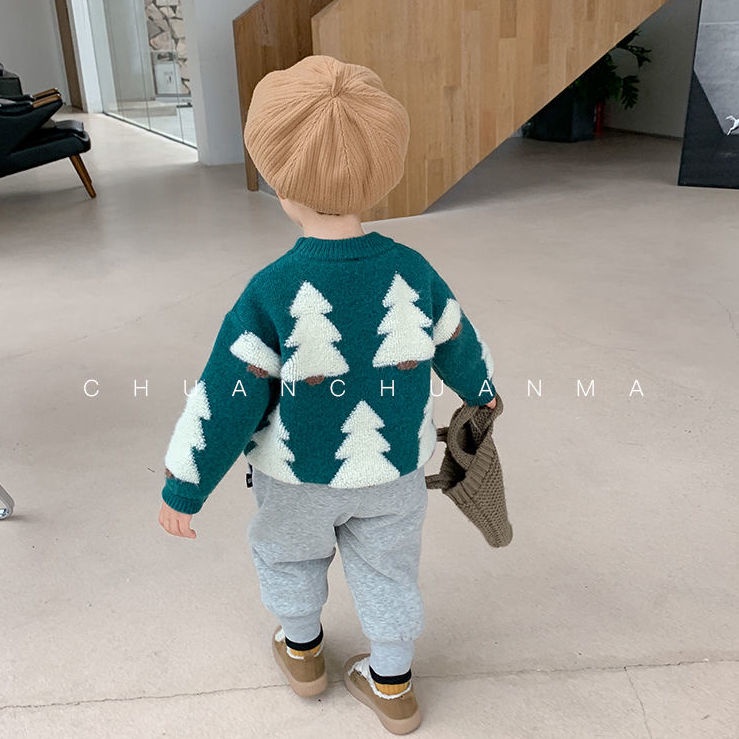 Áo Sweater Phong Cách Giáng Sinh Thời Trang Thu Đông Cho Bé