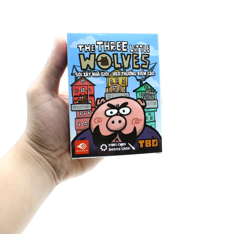Boardgame Three Little Wolves - Sói Xây Nhà Giỏi Heo Thưởng Điểm Cao