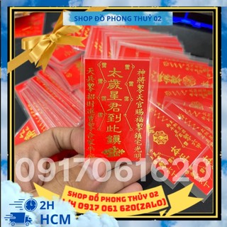 Thái Tuế 2024 Giấy Đỏ Ép Nhựa Plastics Hóa Phạm Thái Tuế  Thìn - Tuất - Mùi - Mão - Sửu Năm Nay Bình AN May Mắn