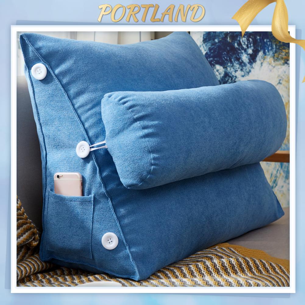 Portland Lớn Tựa Lưng 60X22X50Cm Thiết Kế Hình Tam Giác Có Thể Tháo Rời Mềm Mại Thoải Mái Đọc Gối Cho Gia Đình Sofa Giường