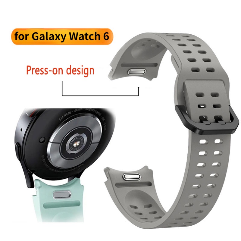 Dây Đeo Silicon Thoáng Khí 20mm 45mm 40 / 44mm Cho Đồng Hồ Thông Minh samsung galaxy watch 6 classic 43 / 47mm 40 / 44mm