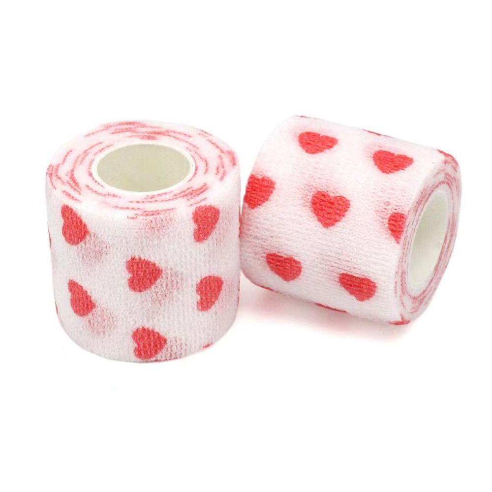 Băng bảo vệ ngón tay glenes, băng dính tự dính có độ đàn hồi cao băng in hình trái tim tình yêu màu trắng, băng hình xăm dễ thương thấm mồ hôi thể thao thoáng khí