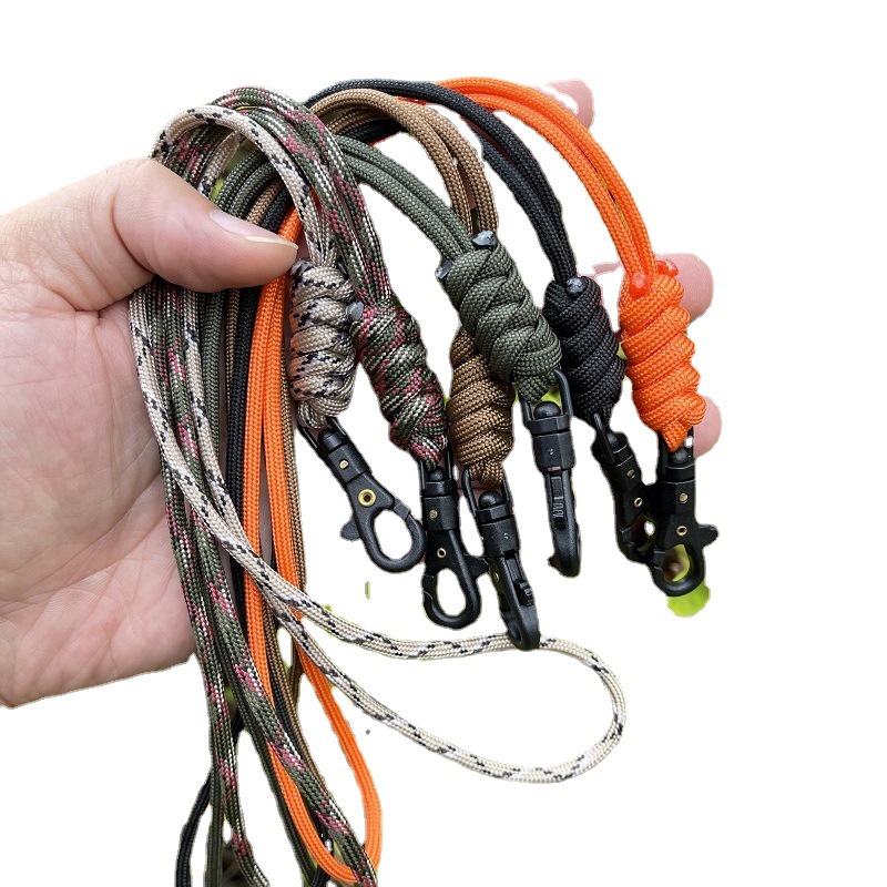Luc high-quality rotable buckle high-strength hand-woven 7-core lanyard điện thoại di động keychain dây buộc ba lô ngoài trời khóa di động edc thiết bị nhỏ