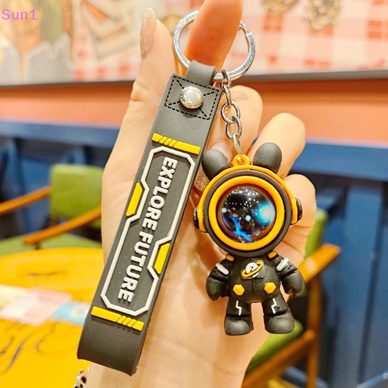 Sun1> cartoon rabbit keychain dễ thương phi hành gia thỏ búp bê chìa khóa túi mặt dây chuyền cặp đôi xe chìa khóa túi sáng tạo phụ kiện quyến rũ tốt