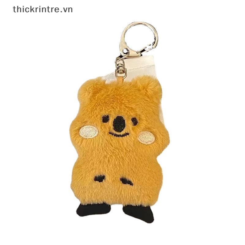 Thi mới dễ thương sang trọng koala keychain đồ chơi thú nhồi bông koala đồ chơi búp bê giả lông thỏ fluffy ba lô túi mặt dây chuyền quà tặng cô gái vn