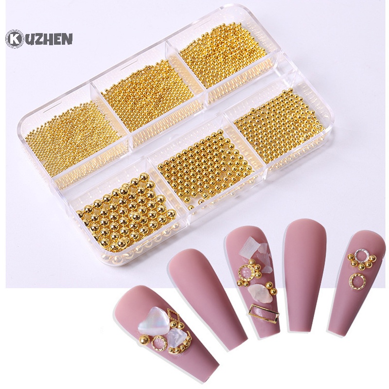 Hạt thép mini KUZHEN làm móng nghệ thuật DIY 3D