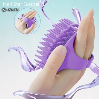 Lược silicon Kuzhen gội massage da đầu chải tóc