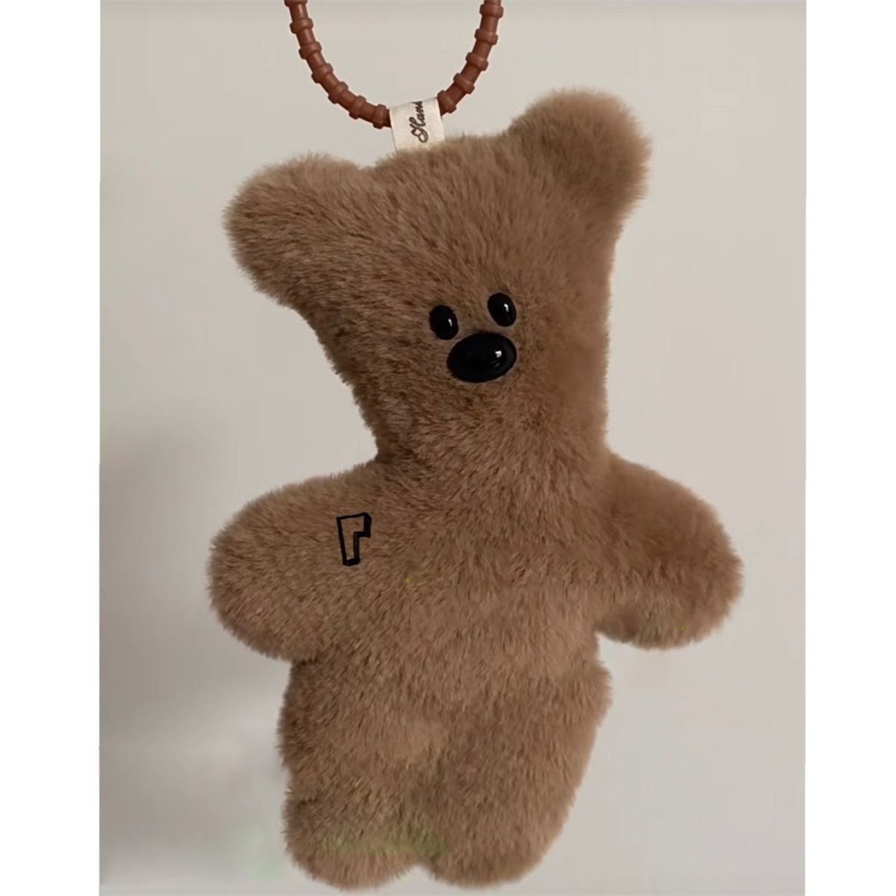 Bear squeak keychain mặt dây chuyền phim hoạt hình dễ thương búp bê sang trọng đồ chơi kawaii túi nhồi bông mềm bùa trang trí cho trẻ em quà tặng