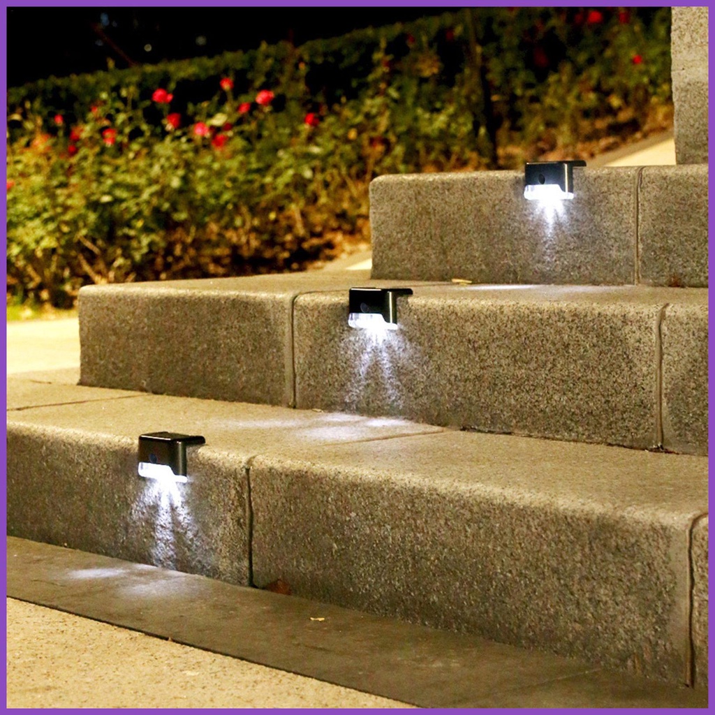 Đèn bước ngoài trời 4 cái đèn năng lượng mặt trời ngoài trời đèn led không thấm nước đèn năng lượng mặt trời ngoài trời cầu thang ánh sáng ngoài trời solar notavn