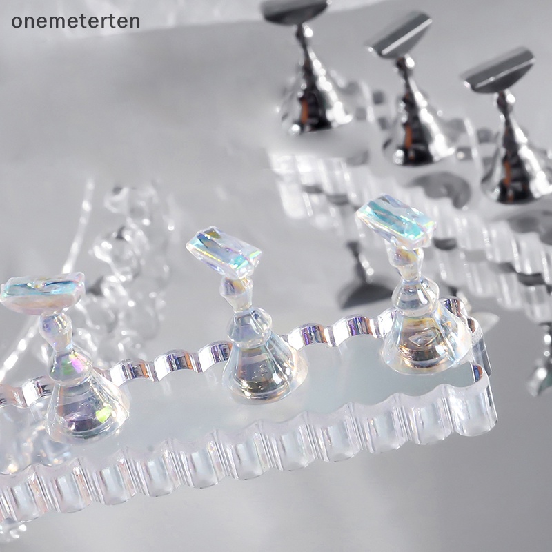Rten magnetic nail holder acrylic display stand for false nail tips gel polish hiển thị kệ bảng màu dụng cụ thực hành làm móng cung cấp n