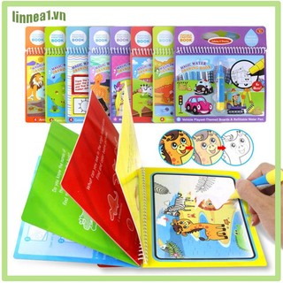 Lin magic water drawing book sách tô màu doodle & magic pen painting bảng vẽ cho trẻ em