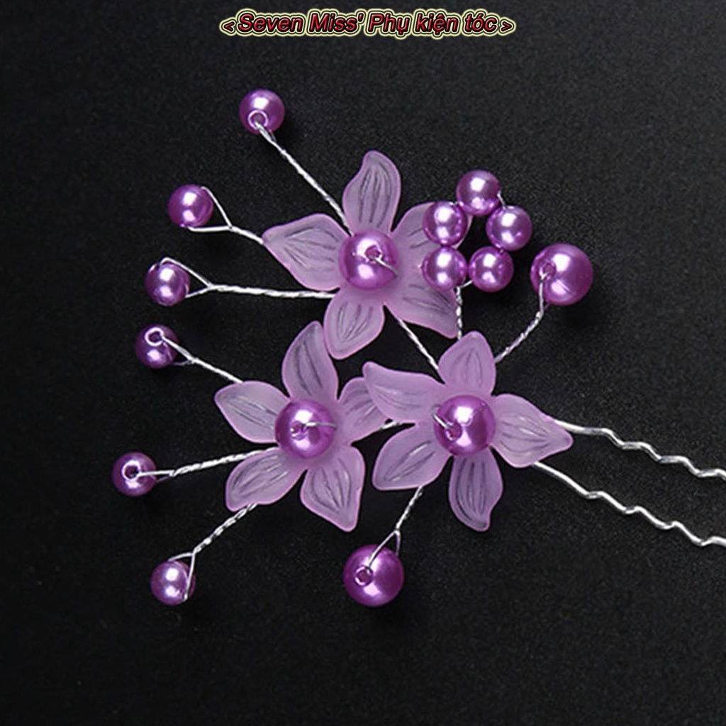 Phụ nữ u hình hoa kẹp tóc chắc chắn mũ cài tóc updos mũ cài tóc