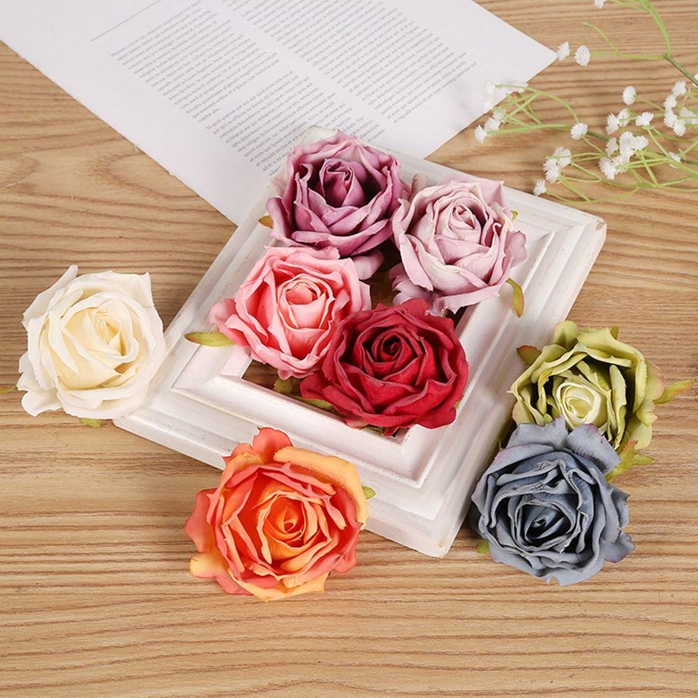 Bộ 5 Bông Hoa Hồng Nhân Tạo Handmade Trang Trí Tiệc Cưới