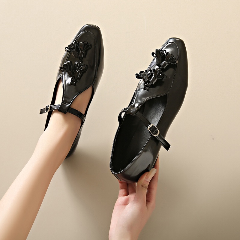 Giày Búp Bê Mũi Vuông Thời Trang retro Cho Nữ