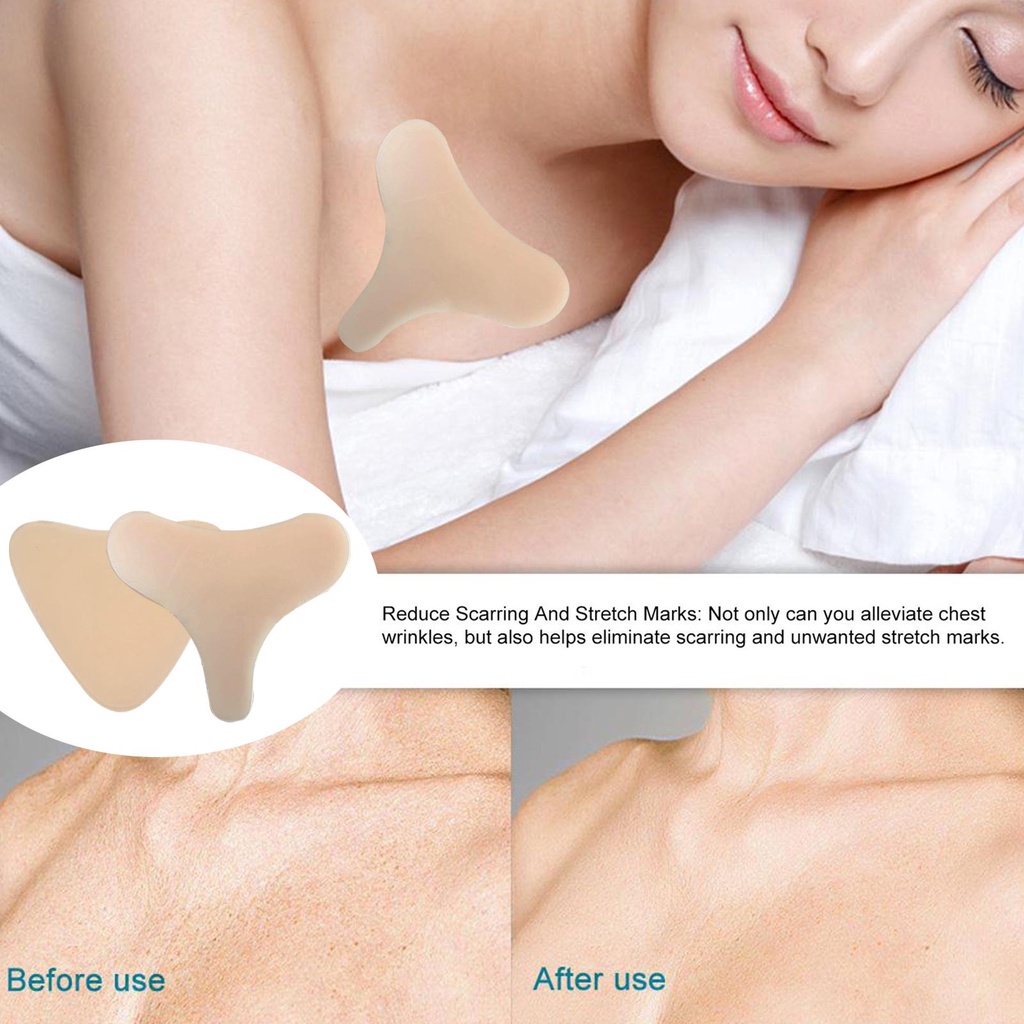 Miếng Dán Ngực Bằng Silicon Trong Suốt Chống Lão Hóa Chống Nếp Nhăn Có Thể Tái Sử Dụng W6N5