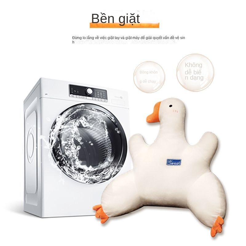 Gối Tựa Lưng Hình Ngỗng Hoạt Hình Đáng Yêu Tiện Lợi Dễ Sử Dụng