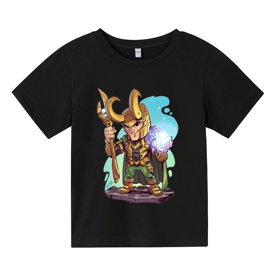 Áo thun cho bé, Áo thun trẻ em LOKI CHIBI, 4 màu, có size người lớn, Anam Store