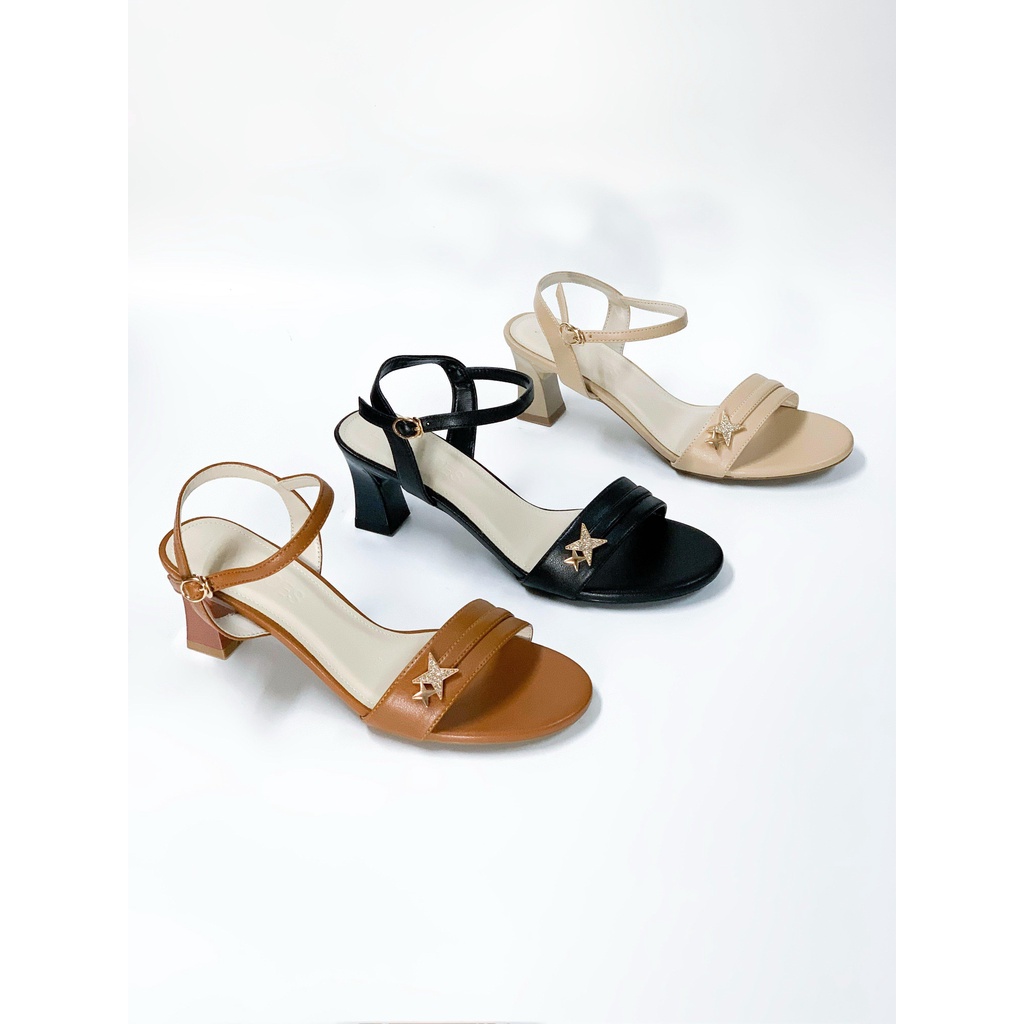 Sandal Quai Ngang Phối Đá 5cm EVASHOES - EVA767