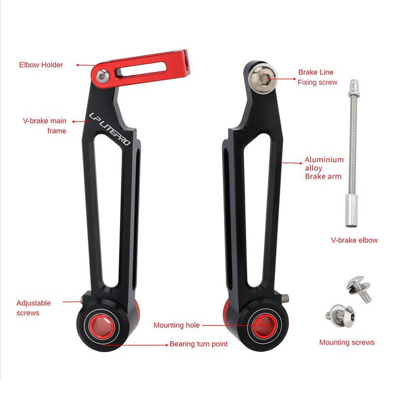 Phanh Xe Đạp Gấp Gọn Tay Dài Bằng Nhôm Đa Năng LP Litepro