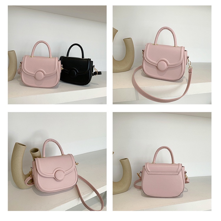 Túi Xách Nữ Màu Trơn Đơn Giản Phong Cách Retro Thời Trang Xuân 2023