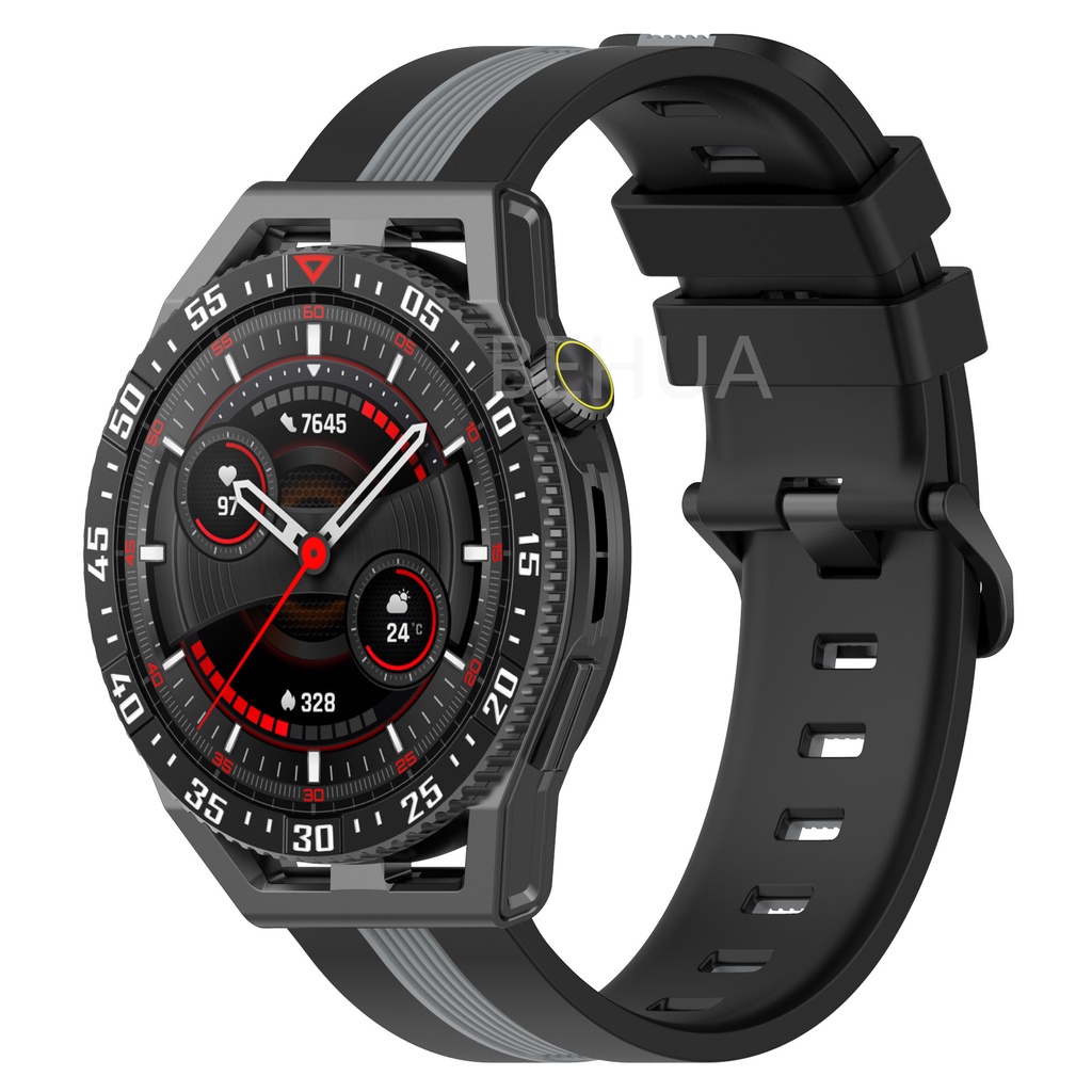 Dây Đeo Silicone 20mm 22mm Cho Đồng Hồ Thông Minh Huawei GT3 SE GT2 42mm GT 3 Pro 46mm 43mm