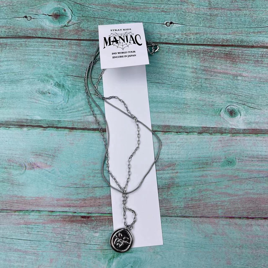 Vòng cổ Mặt Khắc Tên Các Thành Viên Nhóm Nhạc Kpop Stray Kids MANIAC ENCORE Merch Jure
