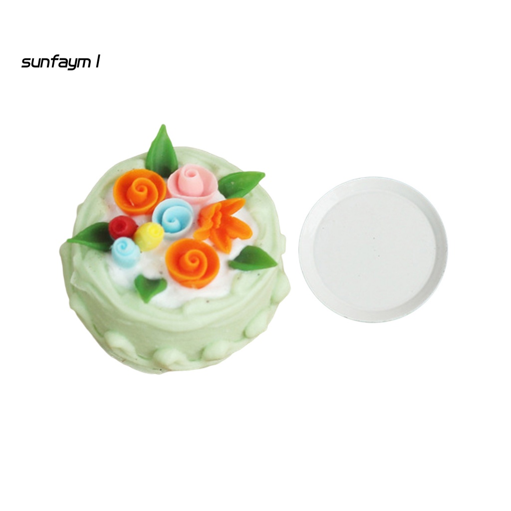 1 Bộ Mô Hình Bánh Kem Mini Kết Cấu Rõ Ràng Cho Nhà Búp Bê