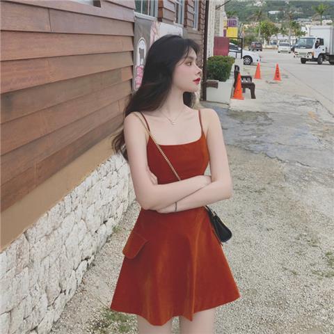 Đầm Hai Dây Dáng Chữ A Phong Cách vintage Thời Trang Mùa Hè