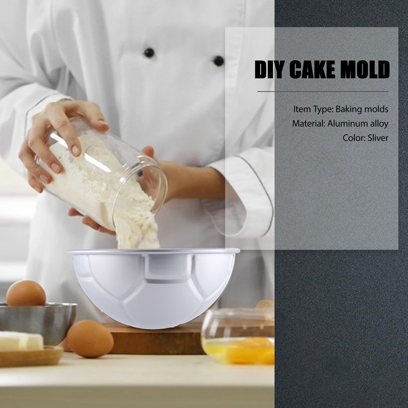 1 Khuôn Làm Bánh Bằng Hợp Kim Nhôm Dày 8 inch Hình Bán Cầu 3D