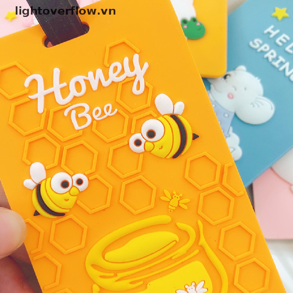 Thẻ Ghi Tên Hành Lý Du Lịch Bằng Silica Gel In Họa Tiết Hoạt Hình Dễ Thương