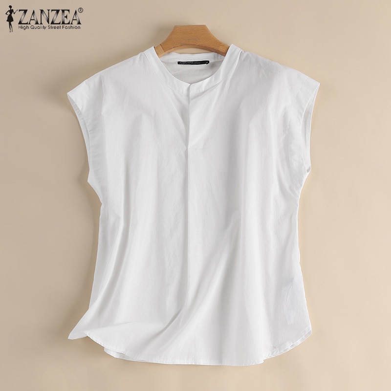 ZANZEA Áo Nữ Không Tay Cổ Đứng Thời Trang Quyến Rũ