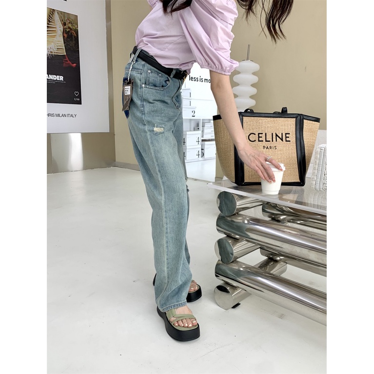 Giày Sandal Đế Xuồng Dày Mùa Hè 2023 Hở Ngón Quai Cài Khóa Phong Cách Mới Cho Nữ