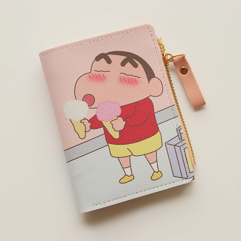 Ví Ngắn Có Khóa Kéo In Hình shin-chan Dễ Thương Cho Bé